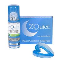 ZQUIET Anti-Snoring Mouthpiece Solution, Comfort Size #1 Refill ONLY (Single Device) + Anti-Bacterial Cleaner (1.5oz Bottle) - Made in USA & FDA Cleared, Sleep Aid, Dentist Designed Oral Appliance