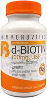 High Dose Biotin (as d-Biotin, USP) 100mg (Equivalent to 100,000mcg) 90 Capsules, High Potency