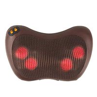 Ddl Neck and Back Massager Electric Cervical Massager Pillow with Heat for Cervical, Shoulder, Waist, Relaxation in Home Car and Office,Heating, Intelligent Timing,Brown,4heads