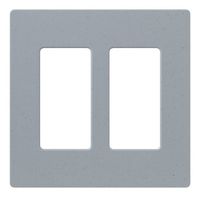 Lutron Claro 2 Gang Decorator Wallplate, SC-2-BG, Bluestone