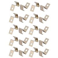 uxcell® 20Pcs Silver Tone Metal SMT Mounted AAA Battery Positive Negative Contact Plate