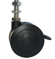 MJM International R-5TW-ADJ-BRAKE Replacement 5 in. twin nylon threaded stem casters