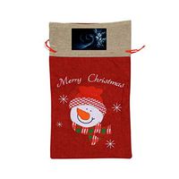 VAbBUQBWUQ Fashion Picture Element Santa Clause Drawstring Candy Goody Toy Gift Stocking Bag Holiday Wrapping Party Favors Presents Decorations