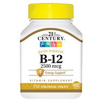 21st Century B 12 2500 mcg Sublingual Tablets, 110 Count