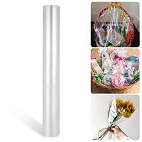 STOBOK Clear Cellophane Wrap Roll Cellophane Gift Bouquet Wrapping Protective Paper Packing Film Wrapper Roll for Flower DIY Crafts / 40x3000cm-0.025mm