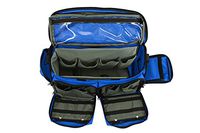 R&B Fabrications RB A600X-RB-C 1000 Denier Cordura Nylon MegaMedic's Bag with Tuff Bottom, Tank Straps and Padded Dividers, Royal Blue