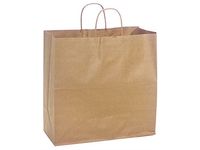 Brown Kraft Shopping Bags - Filly Natural Kraft Shopping Bags Mini Pk 13x7x13" (3 Packs; 25 Bags Per Pack) - WRAPS-MP11KR