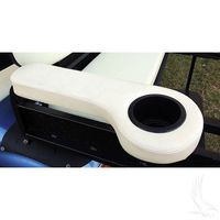 Universal Golf Cart Rear Seat Arm Rests with Cup Holders - WHITE by Red Hawk