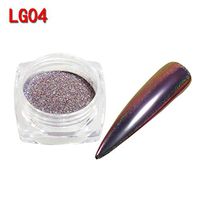 Hunputa Nail Art Decorating,Optical Chameleon Mirror Powder DIY Dust Nail Art Glitter Chrome Pigment (D)