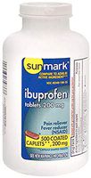 Sunmark Ibuprofen 200 mg Coated Caplets - 500 ct, Pack of 2