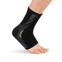 AndeKit Ankle Brace Support,Compression Sleeve(1pc)-relieves Plantar Fasciitis,Achilles tendonitis, sprained,Swelling.Foot Brace-Exercise,Sports,Gym,(L-Green line)