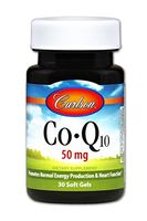 Carlson - Co-Q10, 50 mg, Energy Production & Heart Function, 30 Soft Gels
