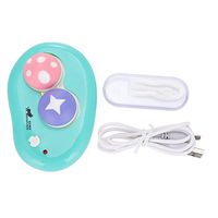 Automatic Contact Lens Washer Cleaner USB Ultrasonic Case Container Cute Mashroom Design Yellow Pink Green(Green)