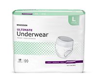 McKesson Adult Underwear Pull On Large Disposable Heavy Absorbency, UW33852 - CASE of 72