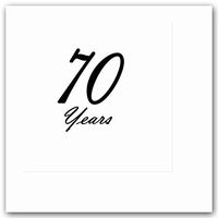 70 Years Classy Black Beverage Napkin (16 CT) by Partypro