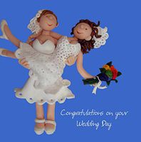 Holy Mackerel Same Sex Wedding Card, Brides On Their Day