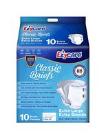 Ezycare Protective Incontinence Adult Diaper Classic Brief Maximum Absorbency with Adjustable Tabs for Men and Women 10 Count (X-Large)