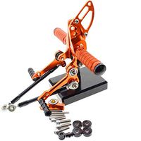 Frames & Fittings CNC Piede Del Motociclo Pioli Resto Pedali Pedane Posteriore for Ducati Streetfighter 848 1100 - (Color: Oragen)