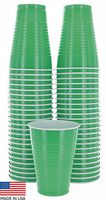 Amcrate Green Colored 12-Ounce Disposable Plastic Party Cups - Ideal for Weddings, Party’s, Birthdays, Dinners, Lunch’s. (Pack of 50)