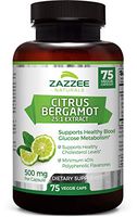 Zazzee Citrus Bergamot, 75 Veggie Caps, Potent 25:1 Extract, 12,500 mg Strength, Minimum 40% Polyphenolic Flavanones, Vegan, Non-GMO and All-Natural