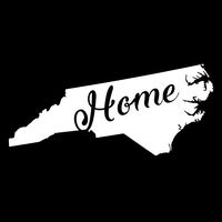 North Carolina Home State Vinyl Decal Sticker | Cars Trucks Vans Walls Windows Laptops Cups | White | 5.5 X 2.4 | KCD1949