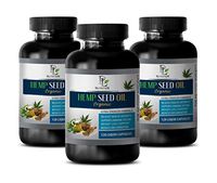 Stress Relief Vitamins for Men - Hemp Oil for Pain Relief Organic 1000mg - Organic Hemp Oil for Pain and Anxiety - 3 Bottles 360 Liquid Capsules