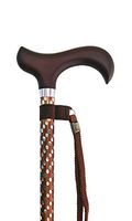 Adjustable Brown Elegant Engraved Cane