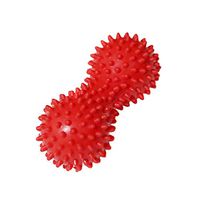 Gracefulvara Foot Back Massage Balls - Peanut Shape Spiky Massage Balls Muscle Roller Deep Tissue Ideal for Plantar Fasciitis Muscle Therapy Physio Back Legs and Feet (Red)
