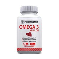 Phorward Labs Omega 3 Krill Oil, High EPA and DHA, Advanced Absorption, Health Supplement