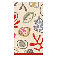 Caspari Kinetic Paper Guest Towel Napkins in Ivory, Two Packs of 15