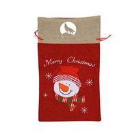 VAbBUQBWUQ Sky Barking Wolf Santa Clause Drawstring Candy Goody Toy Gift Stocking Bag Holiday Wrapping Party Favors Presents Decorations