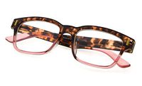 Womens Stylish Spring Hinge Reading Glasses Clear Lens Eyewear for Reading Tortoise/Pink Frame +0.75