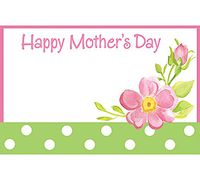 Roses for Mom, Happy Mother's Day Enclosure Cards, Pack of 50