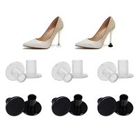 High Heel Protectors 6 Pairs - MAIYU Heel Stoppers for Grass Wedding Outdoor Events Women's Shoes - Small/Middle/Large Size - Black and Transparent