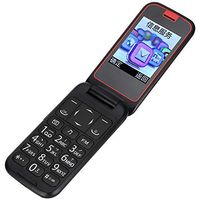 Zopsc Flip Mobile Phone 2.6 Inch Toch Screen Dual SIM Card Large Bouton Unlocked Cell Phone Support 32G Memory Card for Old People/Poor Vision People(Black)