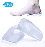 Invisible Height Increase Insoles, Soft Increase Shoe Lift Insole No Slipping, Gel Heel Lift Inserts for Shock Absorbing Support, Heel Cushion Inserts Leg Lengthen (2 cm)