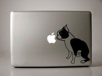 Boston Terrier Decal for 13" Macbook