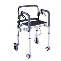 BNSDMM rollator Walker with seat Walker - Disabled Walking Aids Elderly Handrails Four-Legged Elderly Walker Fracture Frame with Seat / 4 Wheels/Foldable Walker