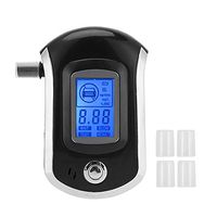 Blowing Alcohol Tester, Portable Handheld Breath LCD Digital Alcohol Tester/Analyzer with Blue Backlight