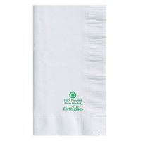 Hoffmaster 084250 Earth Wise Recycled Paper Dinner Napkin, 2-Ply, 1/8 Fold, 17" Length x 15" Width, White (Case of 1000)