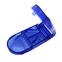 giveyoulucky Useful Pill Cutter Splitter Half Storage Compartment Cover Box Medicine Tablet Holder Convenient, Pill Storage Box Blue