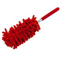 Tpingfe Telescopic Microfibre Duster, Retractable Long-Reach Washable Extendable Dusting Brush Dust Handle for Home Car Cleaning (Red)
