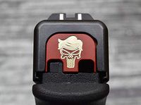 Milspin Brass Glock Plate - Trump Punisher (Red)