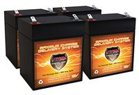 Qty 4 VMAXTANKS V06-43 F1 AGM 12V 6ah Deep Cycle Rechargeable Battery Replacement Upgrade Compatible with 4ah UB Battery