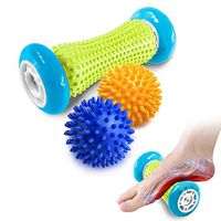 Soft Rubber Foot Massage Roller Spiky Ball Foot Pain Relief Massager Deep Tissue Acupresssure Recovery Relax Back Shoulder Leg Hand Tight Muscle