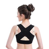 Chest Breast Support Belt Women Posture Corrector Humpback Correct Posture Corset Bra Posture Shape Corrector(L-Black)