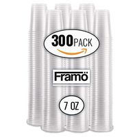 7 Oz Clear Plastic Cups by Fnamo, For Any Occasion, BPA-Free Disposable Transparent Ice Tea, Juice, Soda, and Coffee Glasses for Party, Picnic, BBQ, Travel, and Events, (200, Clear)