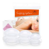 TIMKDLE Pack of 3 Anti Cellulite Vacuum Silicone Cupping Therapy Cups Set Promote Blood Circulation Body Massage Cups