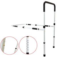 YXMxxm Bed Assist Hand Rail with Adjustable Floor Support and Safety Strap - Bed Rail Assist Tool for Adults and Seniors,Free Assembly