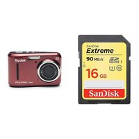 Kodak PIXPRO Friendly Zoom FZ43 16 MP Digital Camera with SanDisk Extreme 16GB